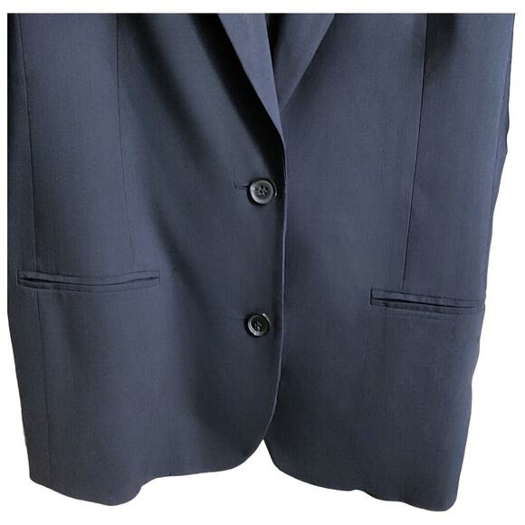 Vince Camuto Women’s Navy Blue Size 10 Long Sleeve Two Button Business Y2K - Picture 7 of 13